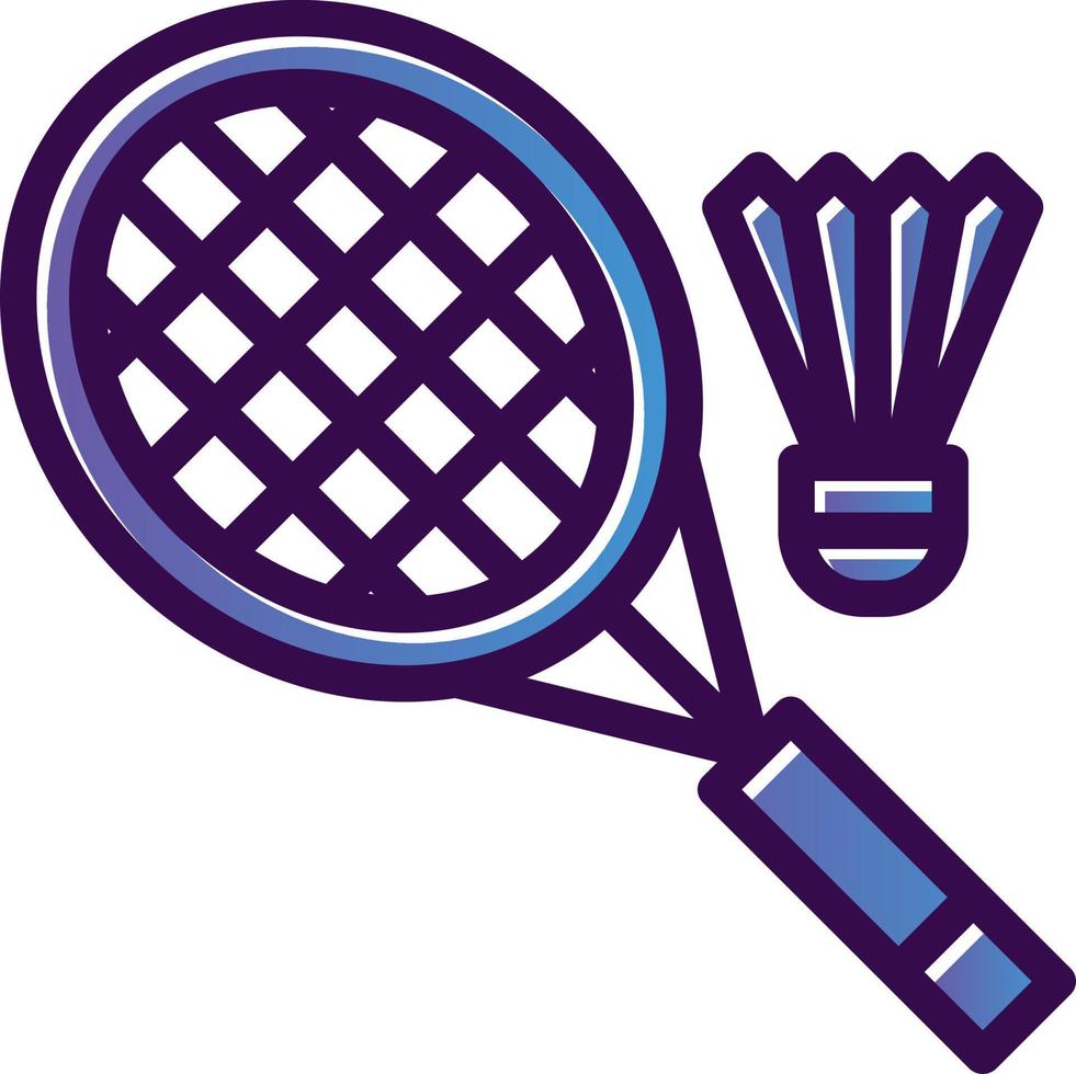 diseño de icono de vector de bádminton