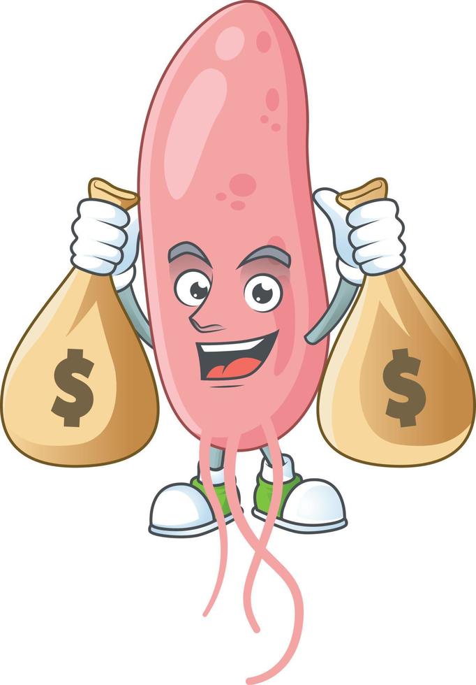 Vibrio cholerae Cartoon character vector