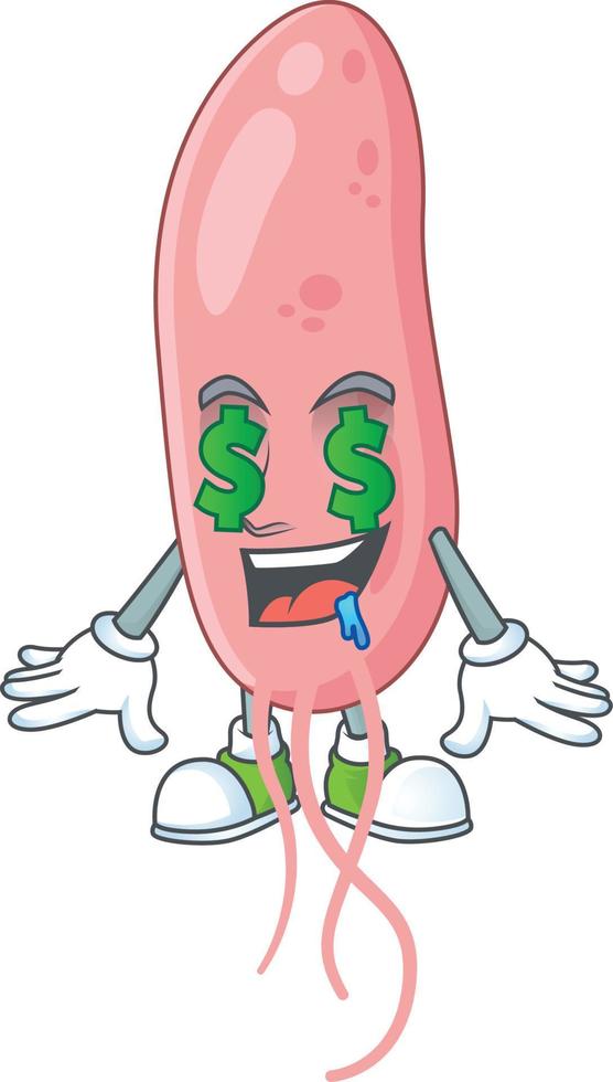 Vibrio cholerae Cartoon character vector
