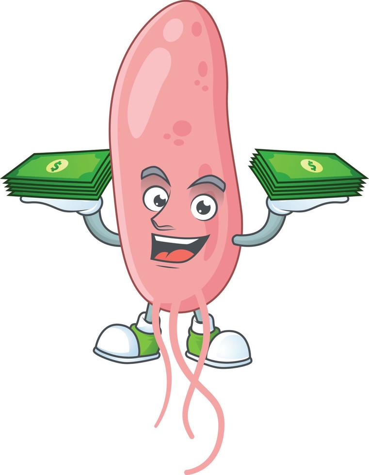 Vibrio cholerae Cartoon character vector