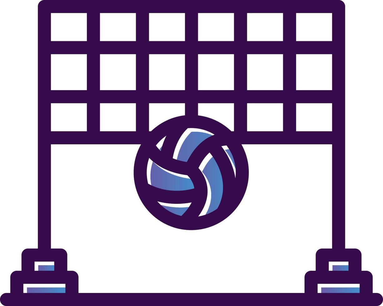 Beach Volleyball Vector Icon Design