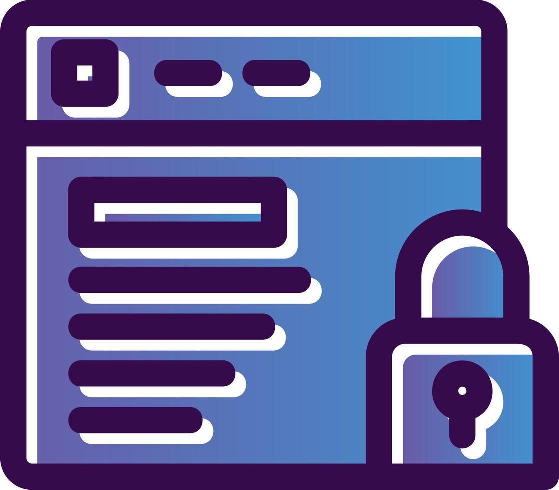 Website Security Vector Icon Design