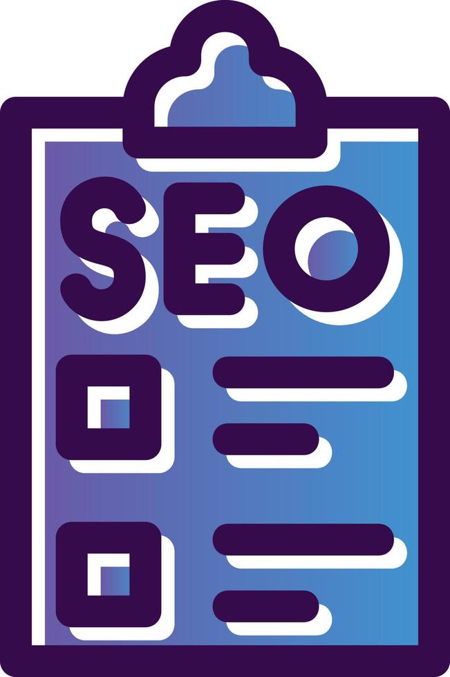 diseño de icono de vector de lista de verificación seo