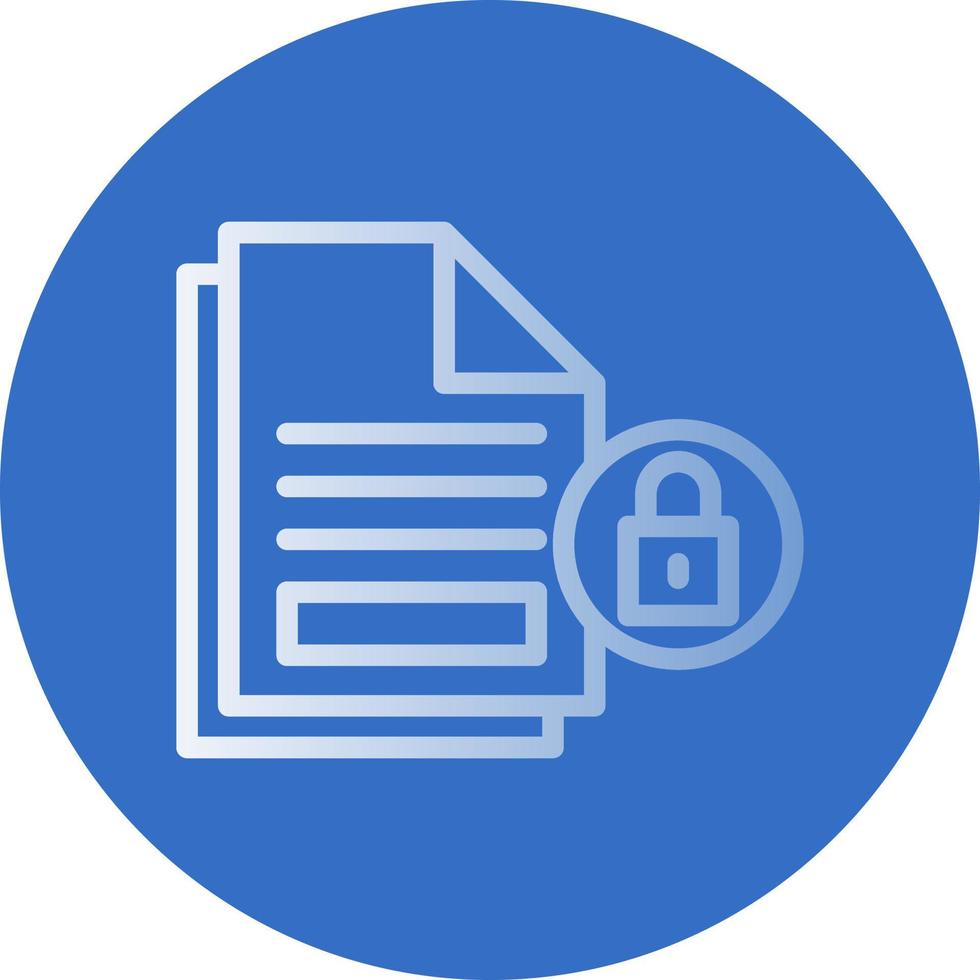 Document Locked Vector Icon Design