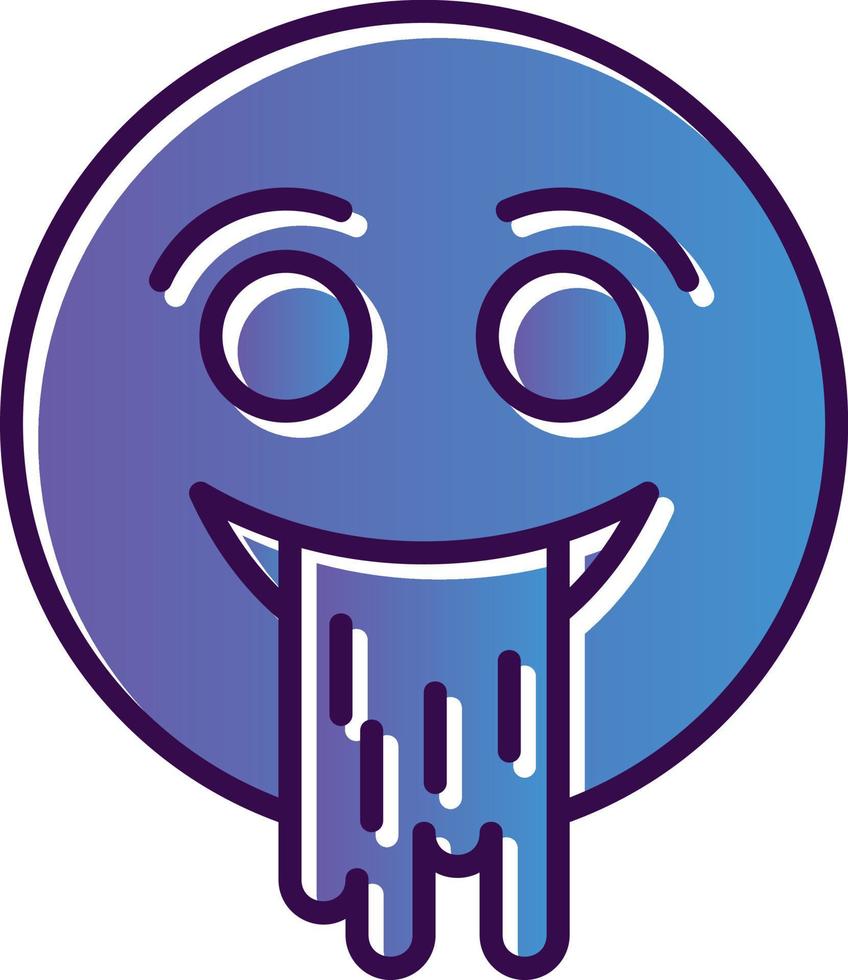 Face Vomiting Vector Icon Design