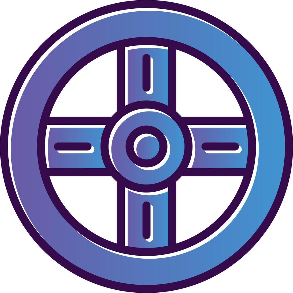 Steering Wheel Vector Icon Design