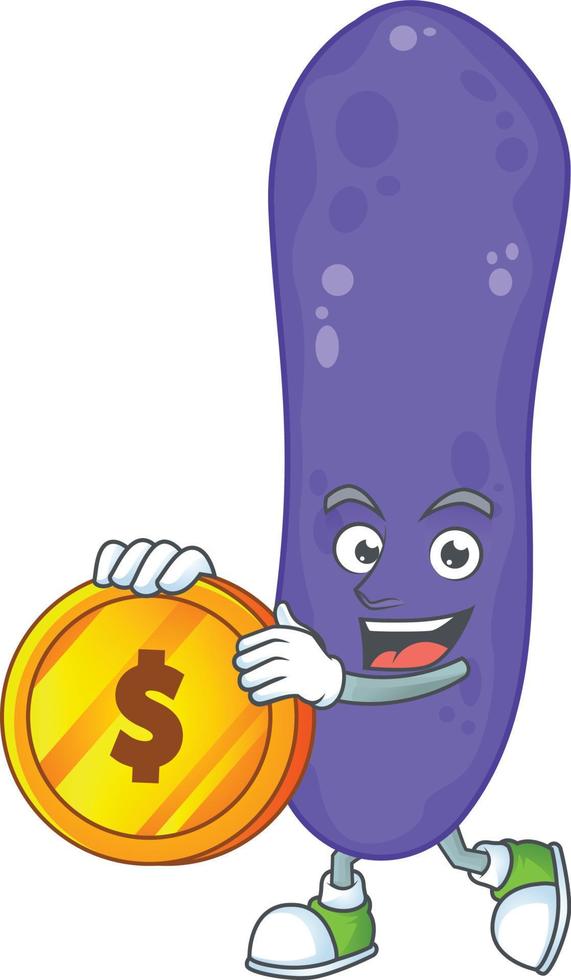 Escherichia coli Cartoon character vector