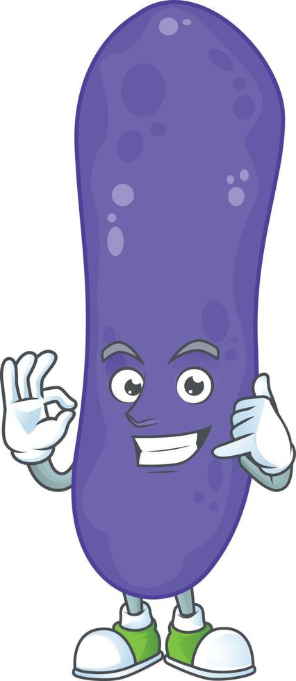 Escherichia coli Cartoon character vector