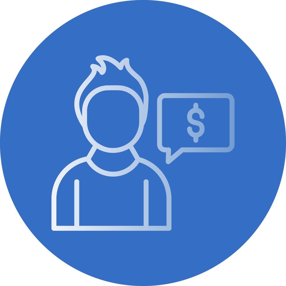 Male Financial Advisor Vector Icon Design