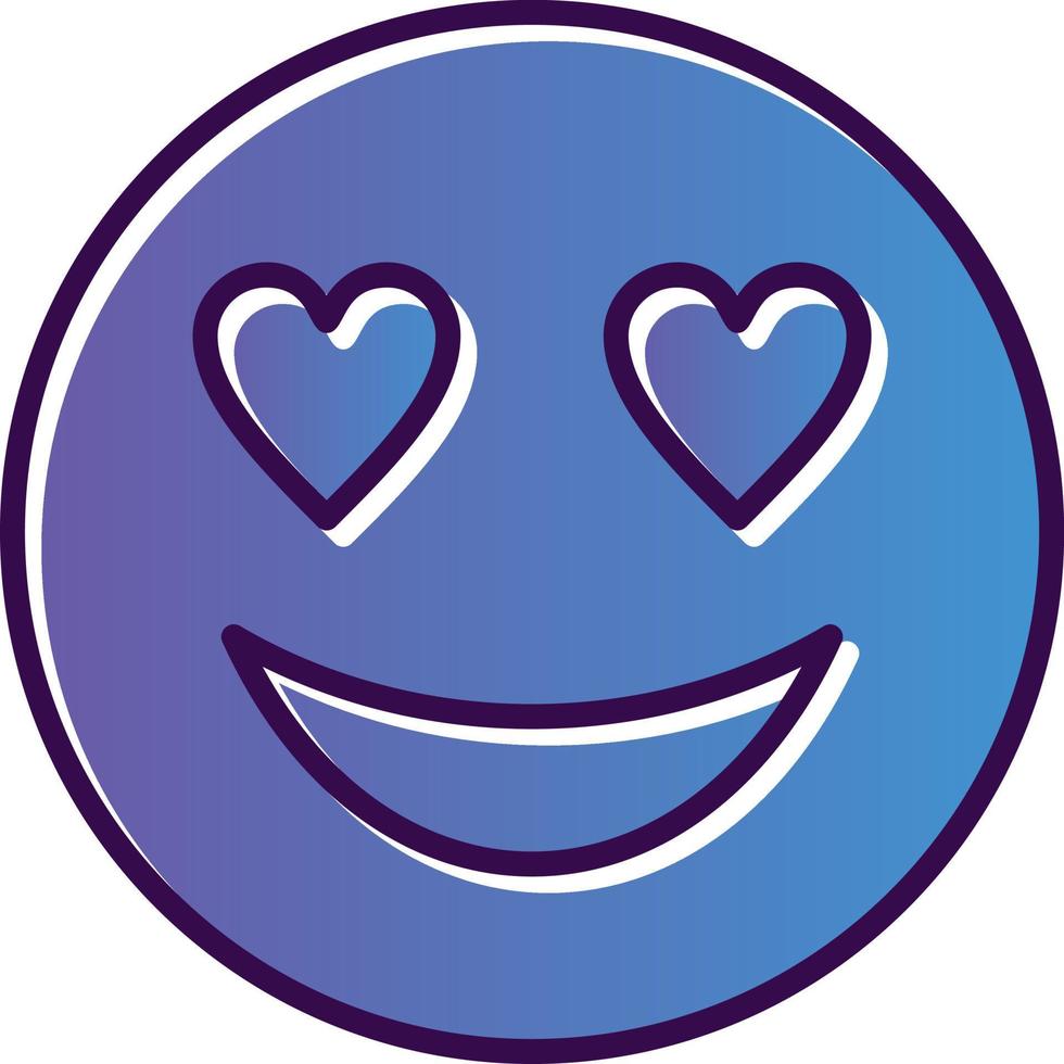 Smiling Face with Heart Eyes Vector Icon Design