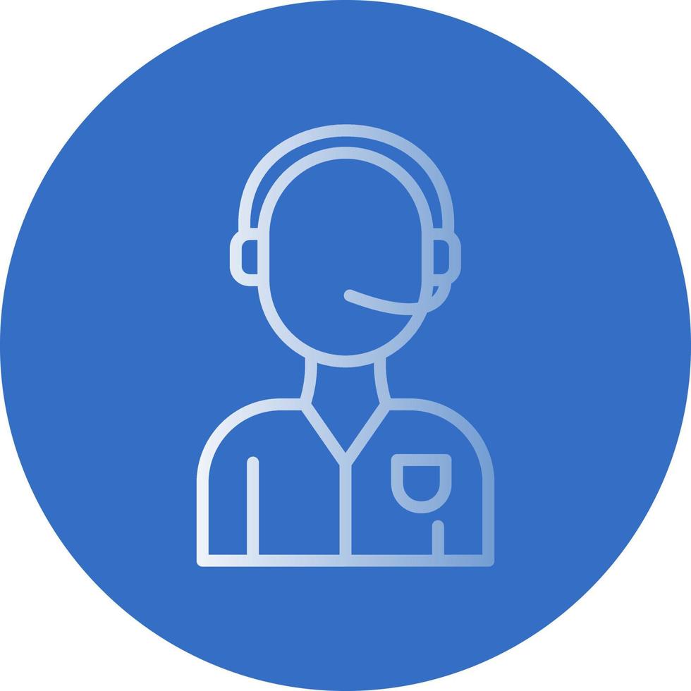 Customer Service Agent Vector Icon Design