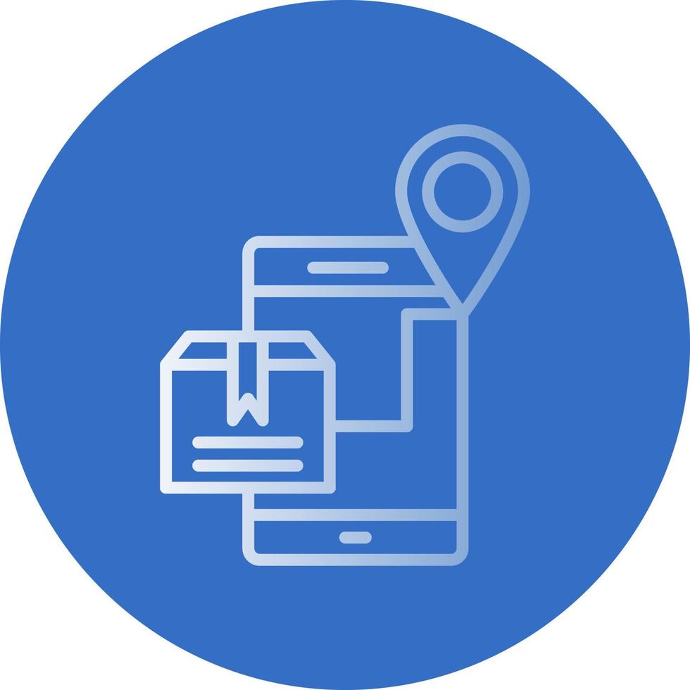 Mobile Shipment Tracking Vector Icon Design