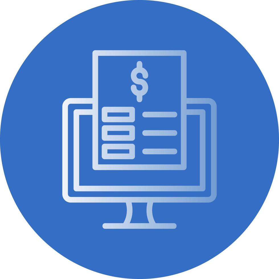 Online Invoice Vector Icon Design