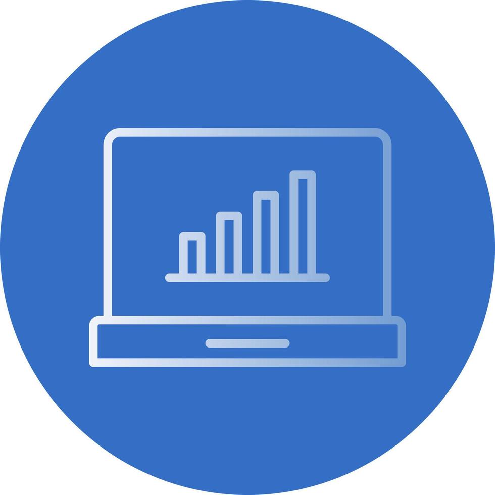 Online Bar Chart Vector Icon Design