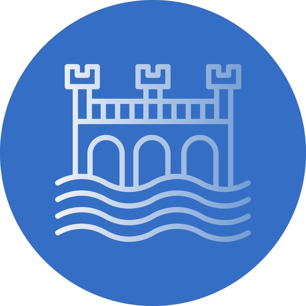 diseño de icono de vector de puente de agua