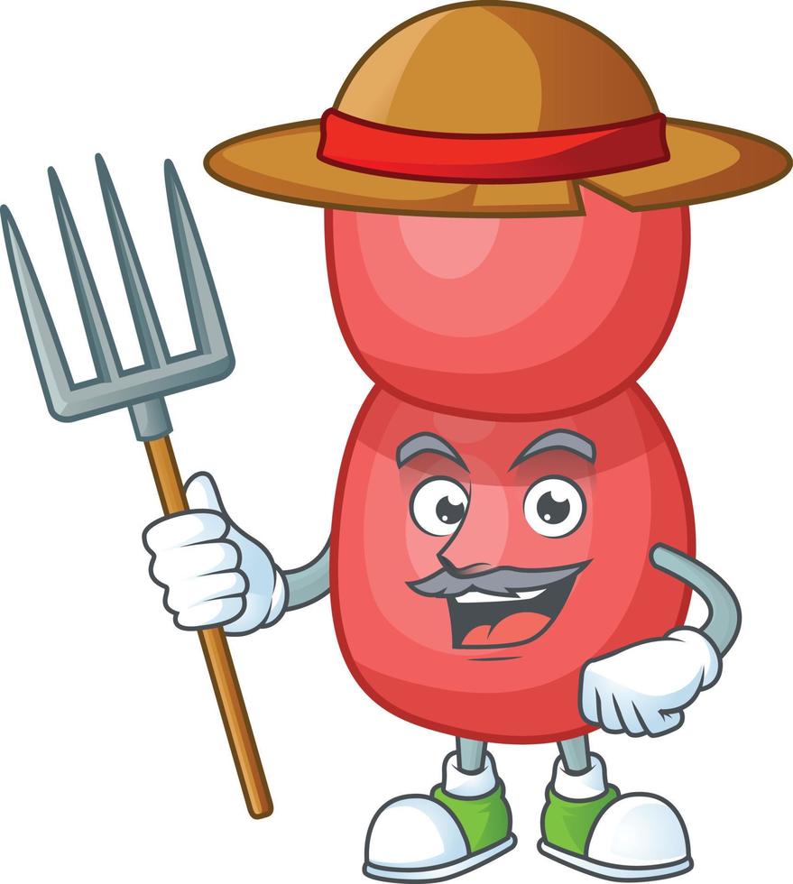 Cartoon character of neisseria gonorrhoeae vector