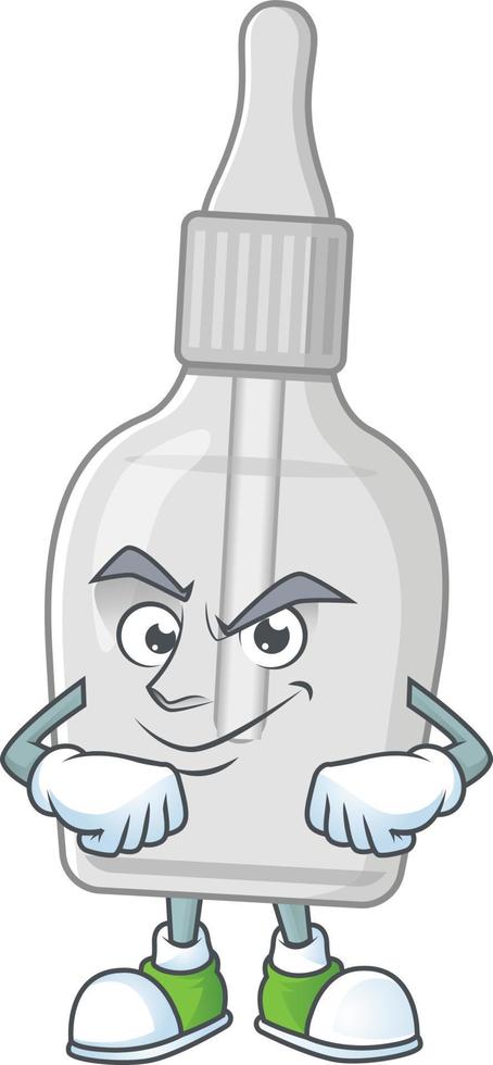 botella con pipeta dibujos animados personaje vector