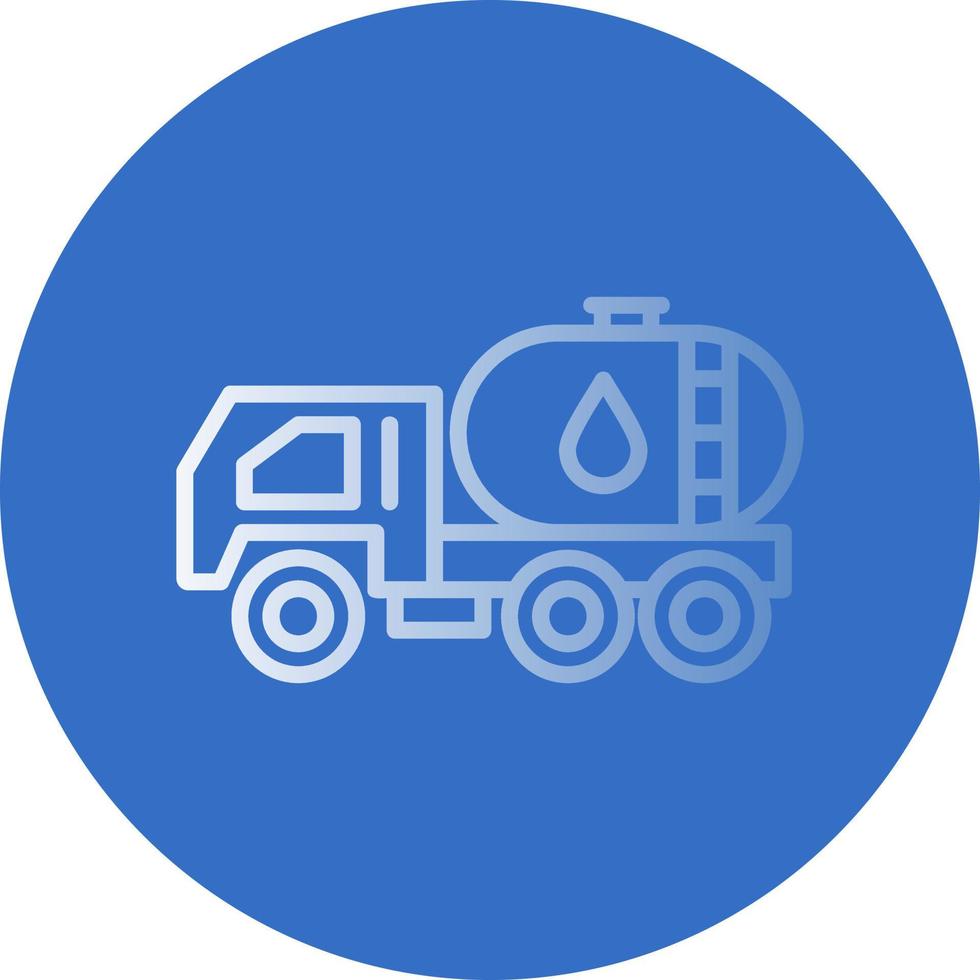 Oil Tanker Vector Icon Design