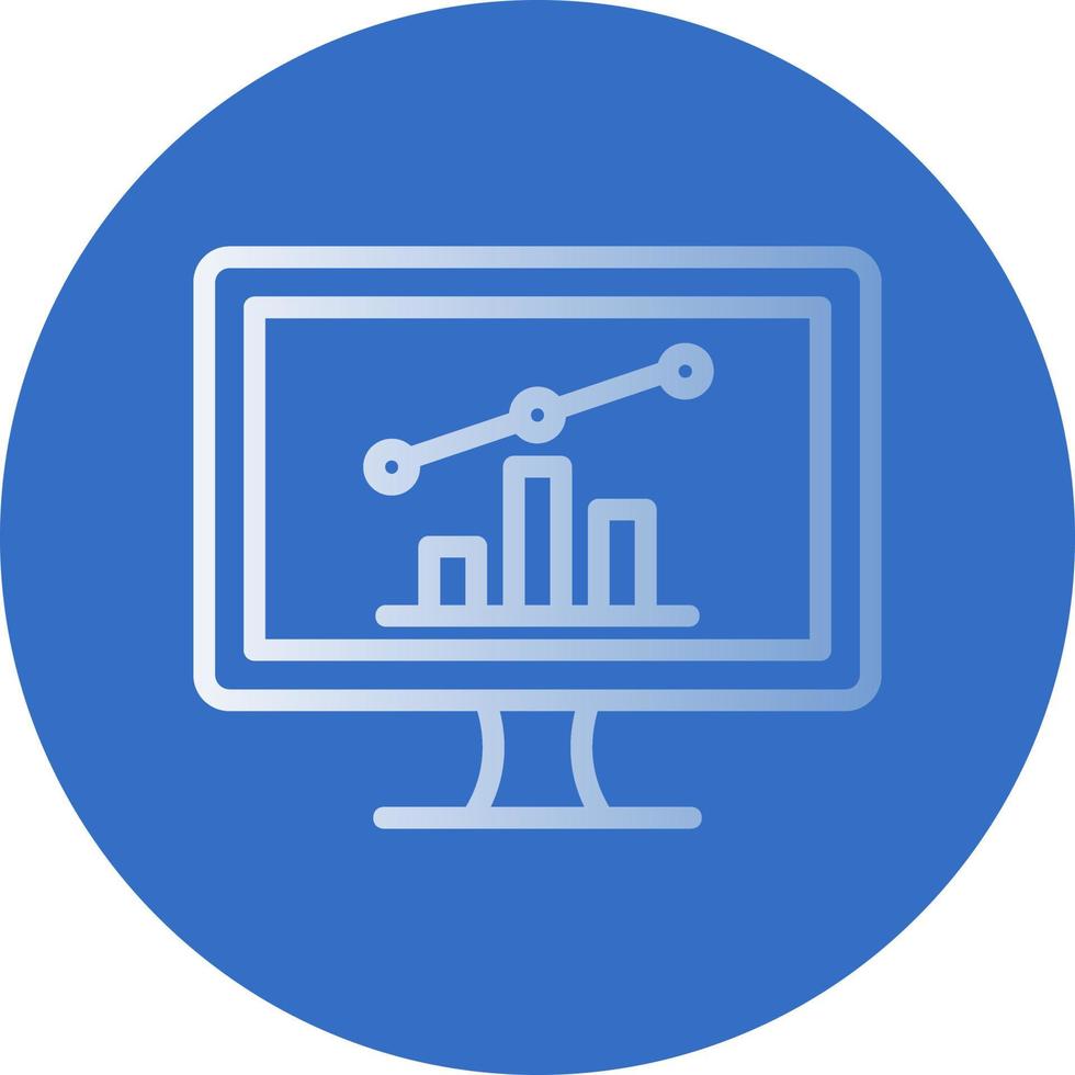 Online Stock Market Vector Icon Design