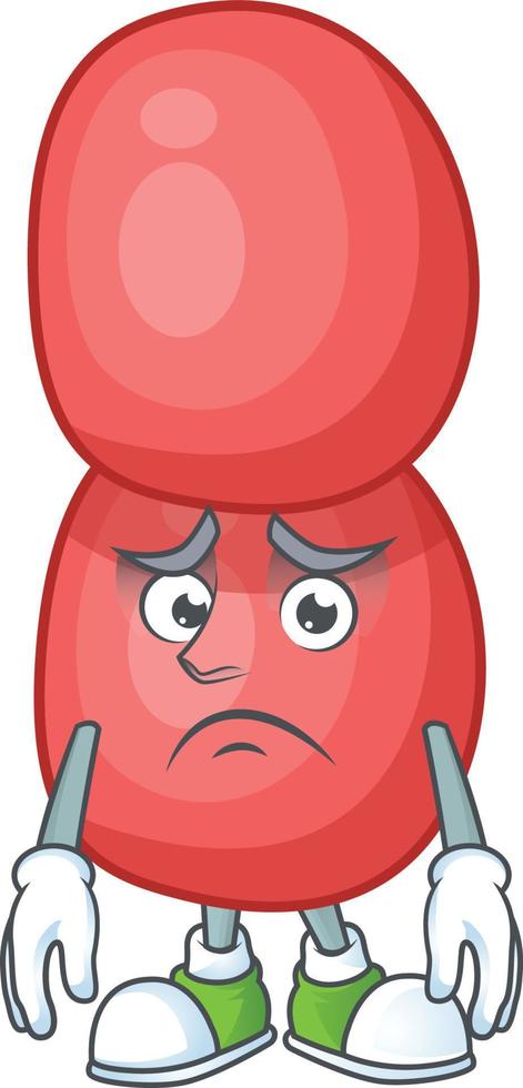 Cartoon character of neisseria gonorrhoeae vector