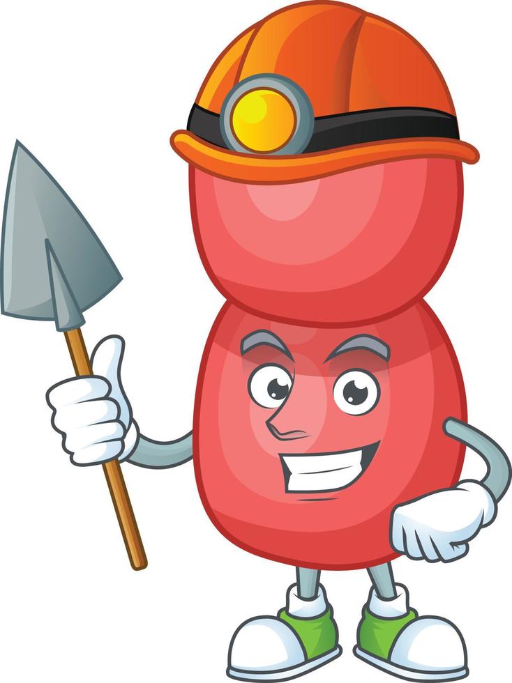 Cartoon character of neisseria gonorrhoeae vector