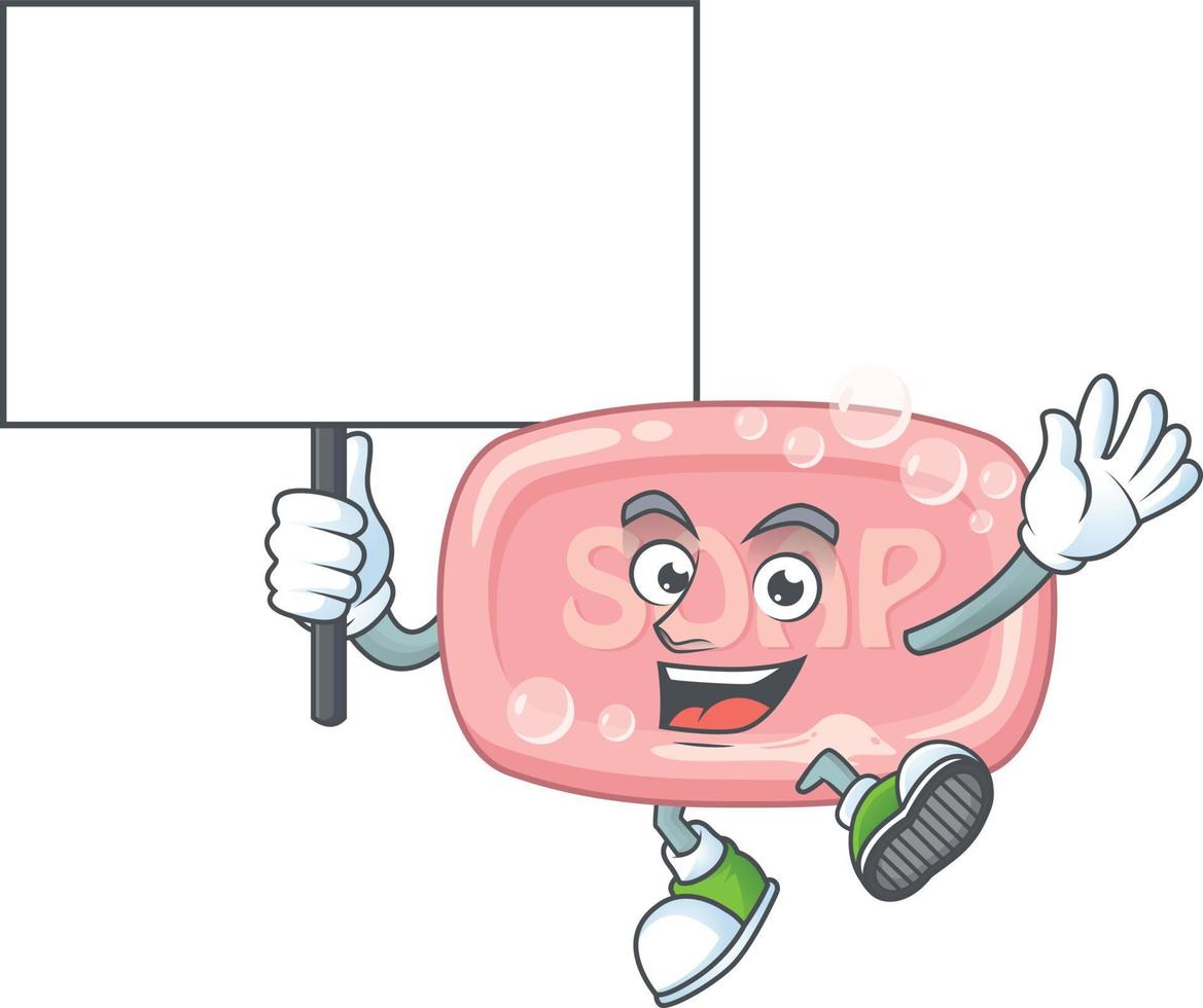 Pink soap Cartoon character vector