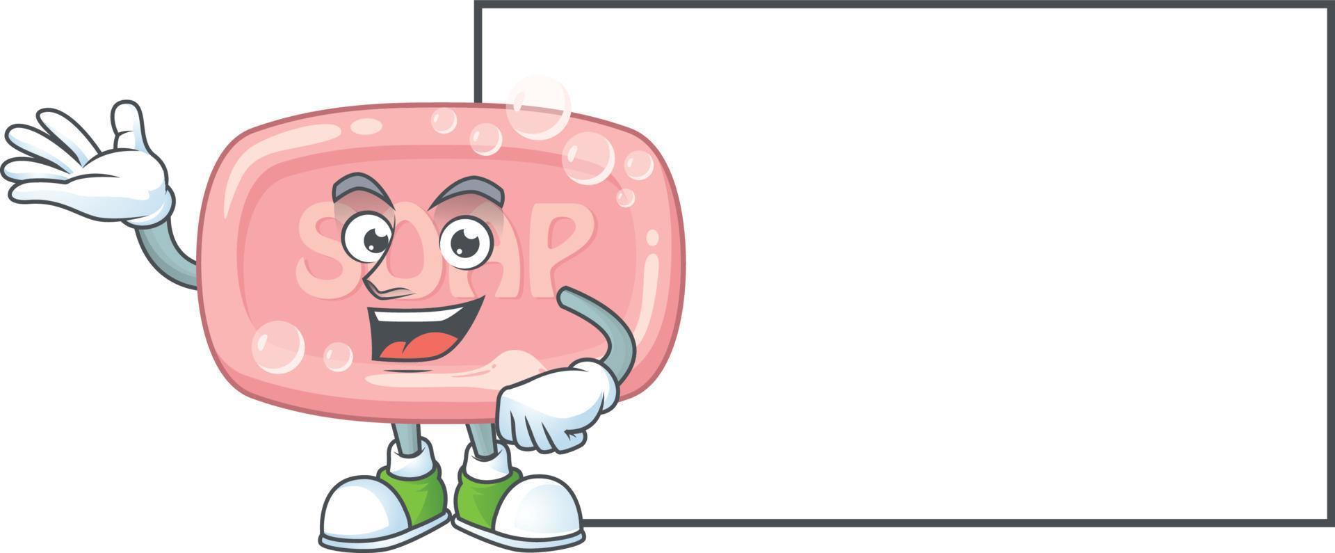 Pink soap Cartoon character vector