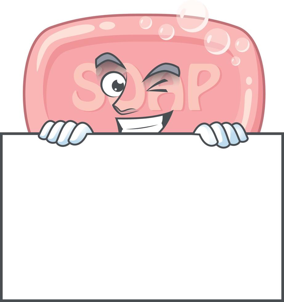 Pink soap Cartoon character vector