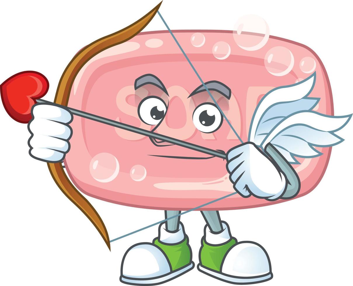 Pink soap Cartoon character vector