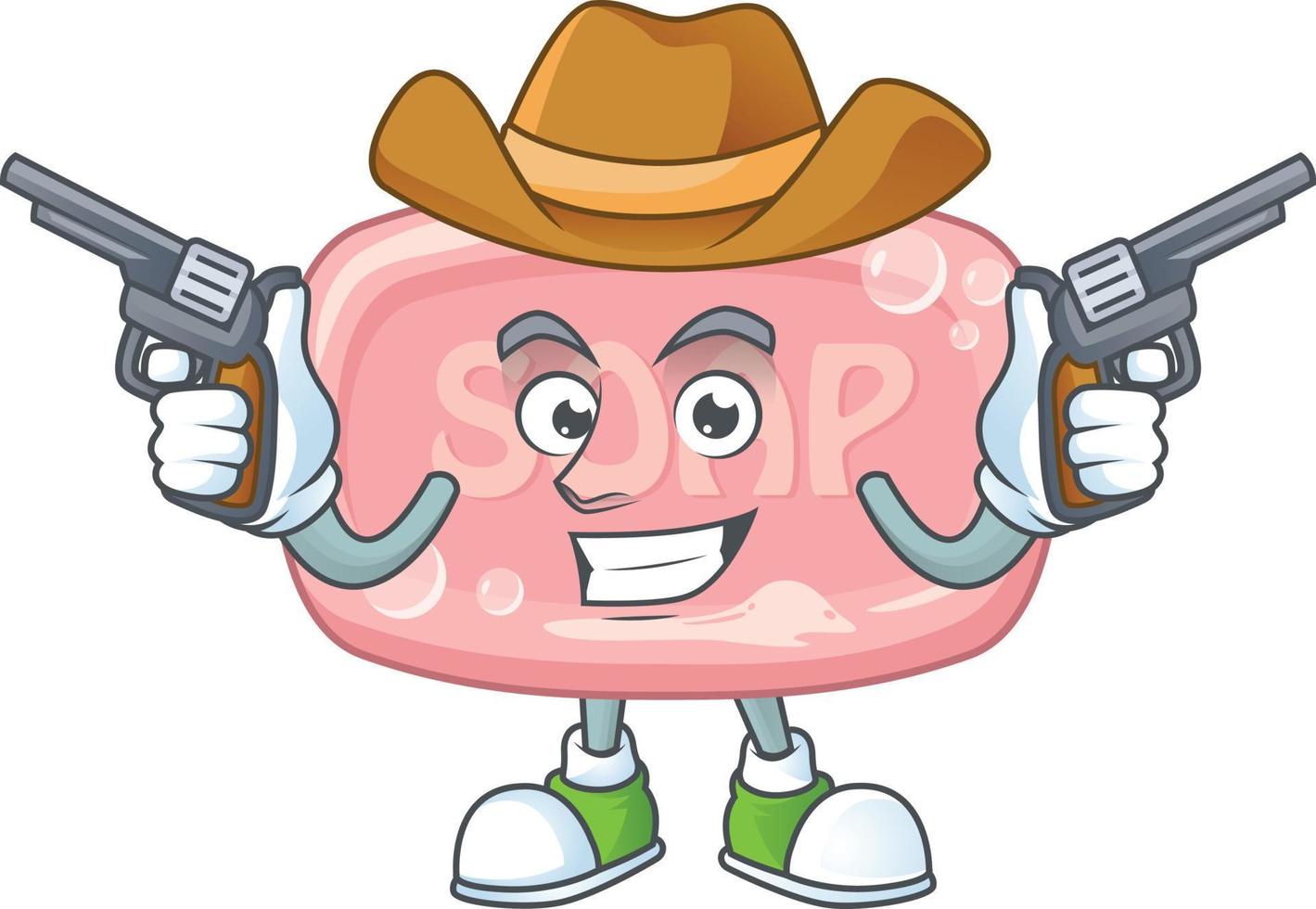 Pink soap Cartoon character vector