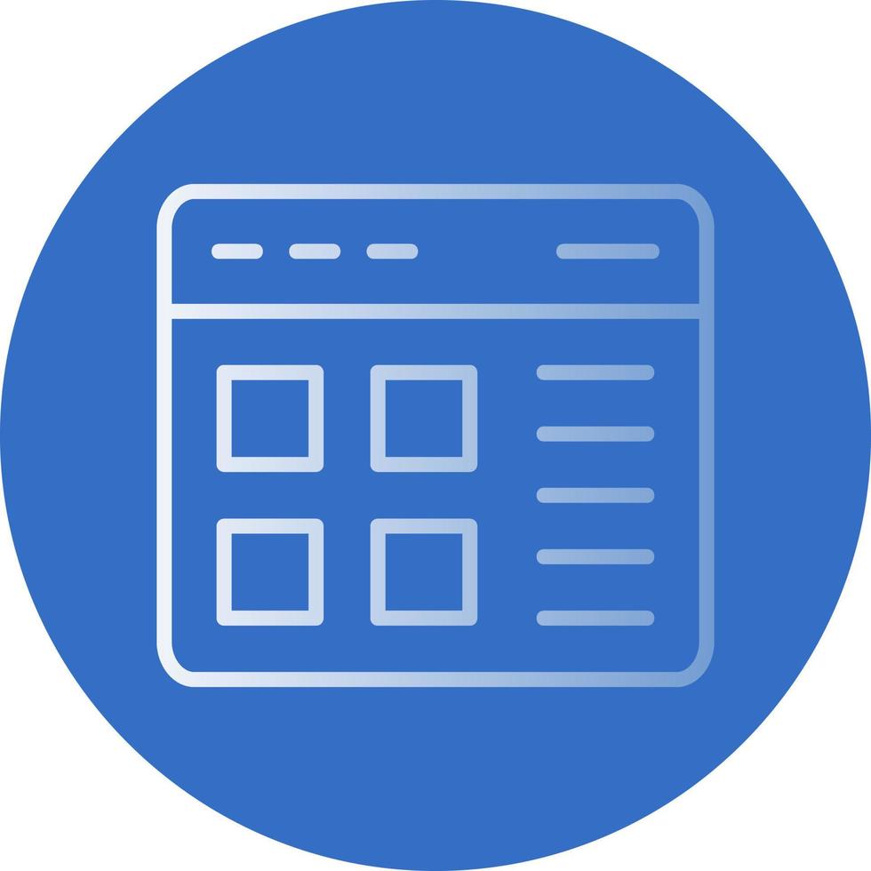 Website Layout Vector Icon Design
