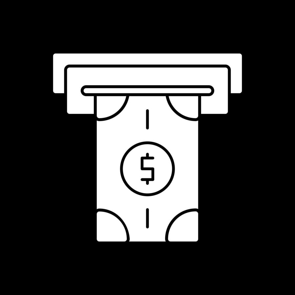 diseño de icono de vector de retiro de dinero