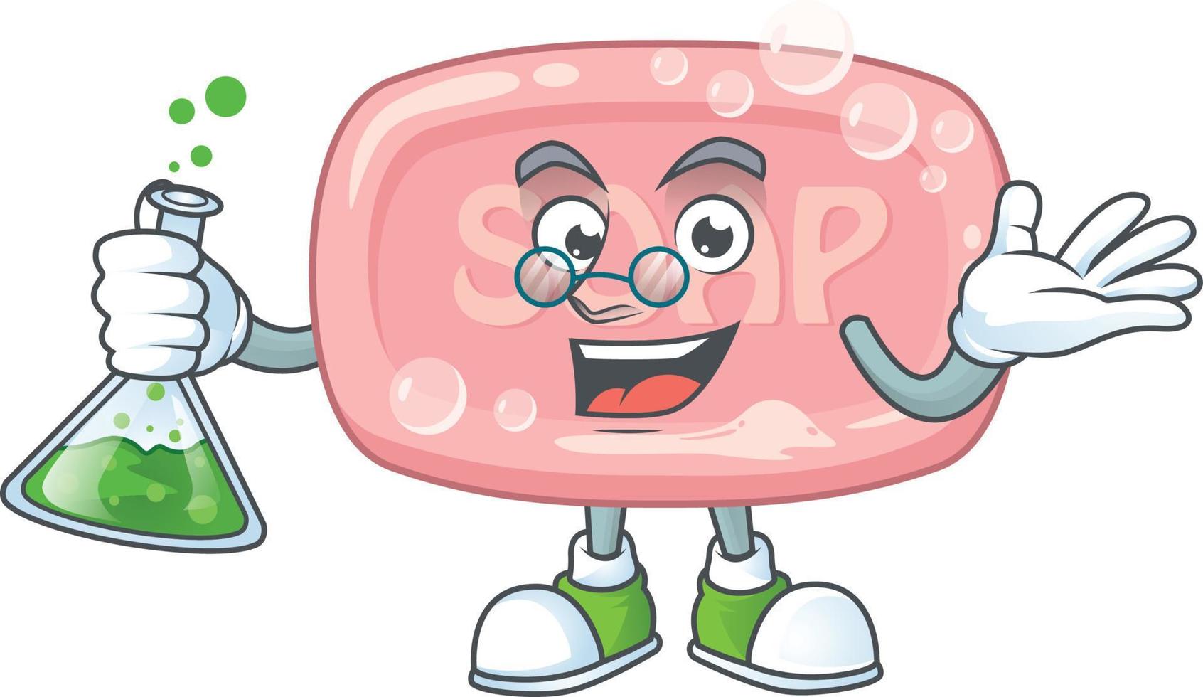 Pink soap Cartoon character vector