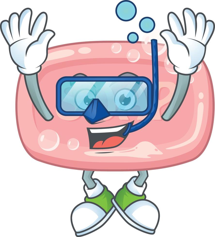 Pink soap Cartoon character vector