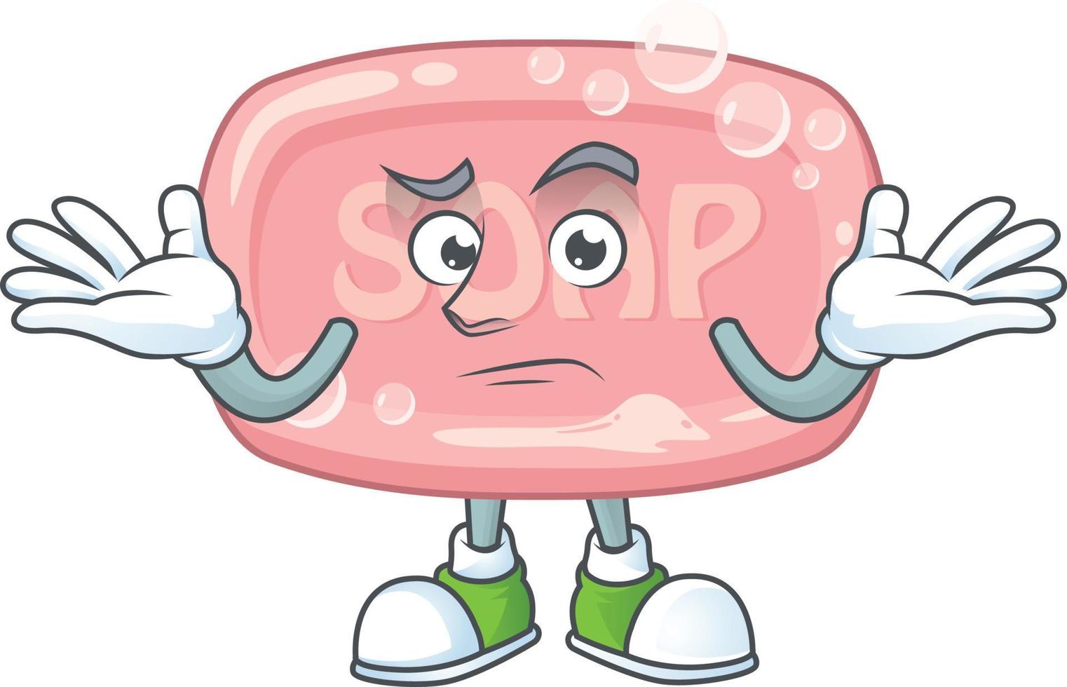 Pink soap Cartoon character vector