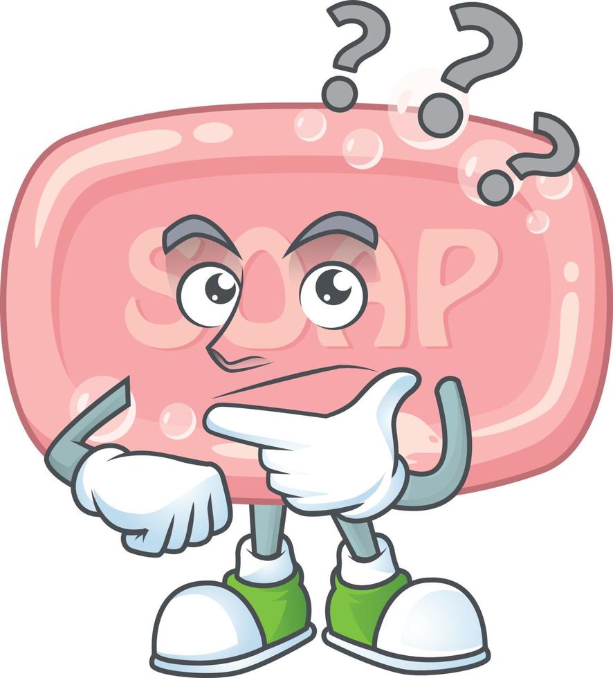 Pink soap Cartoon character vector
