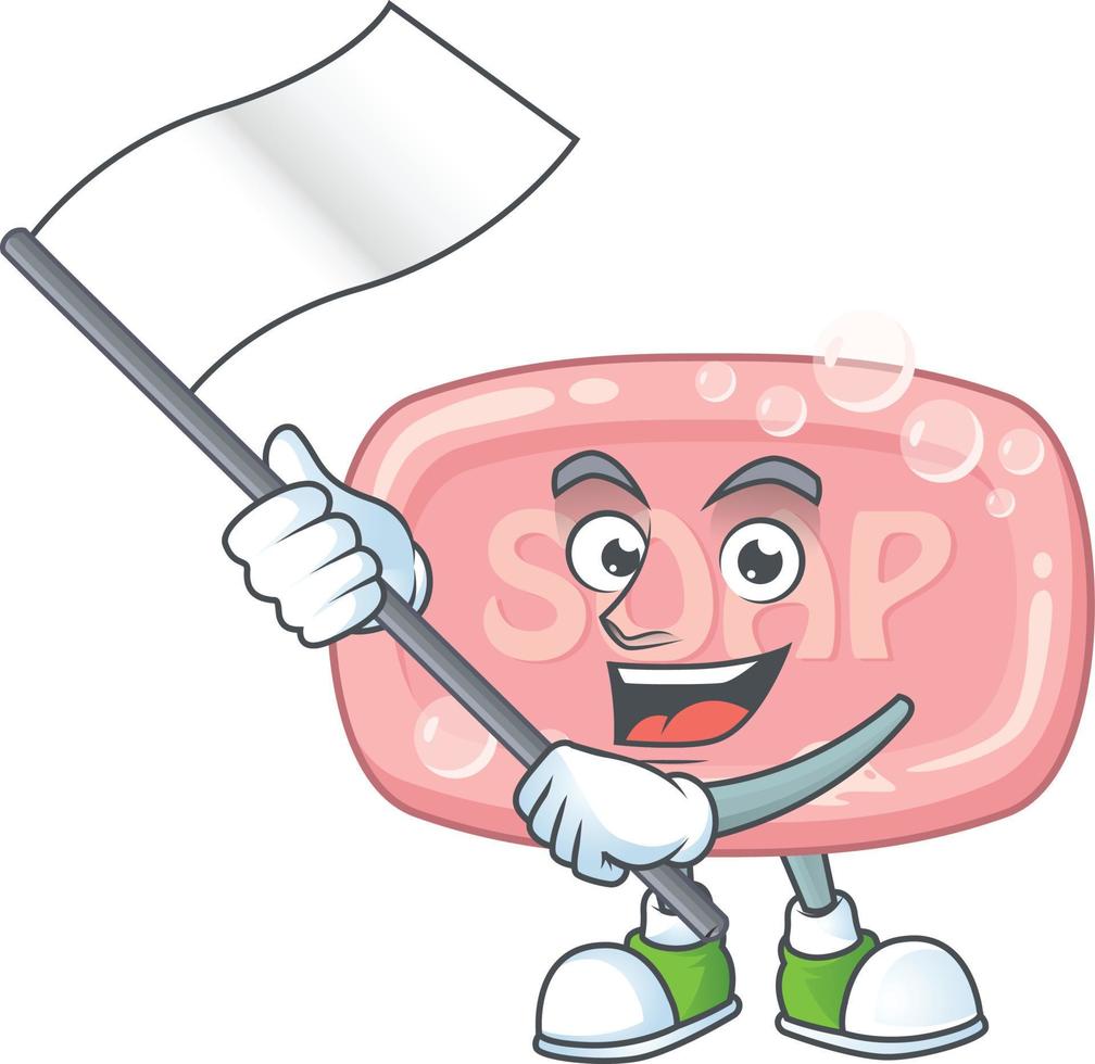 Pink soap Cartoon character vector