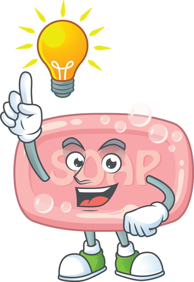 Pink soap Cartoon character vector