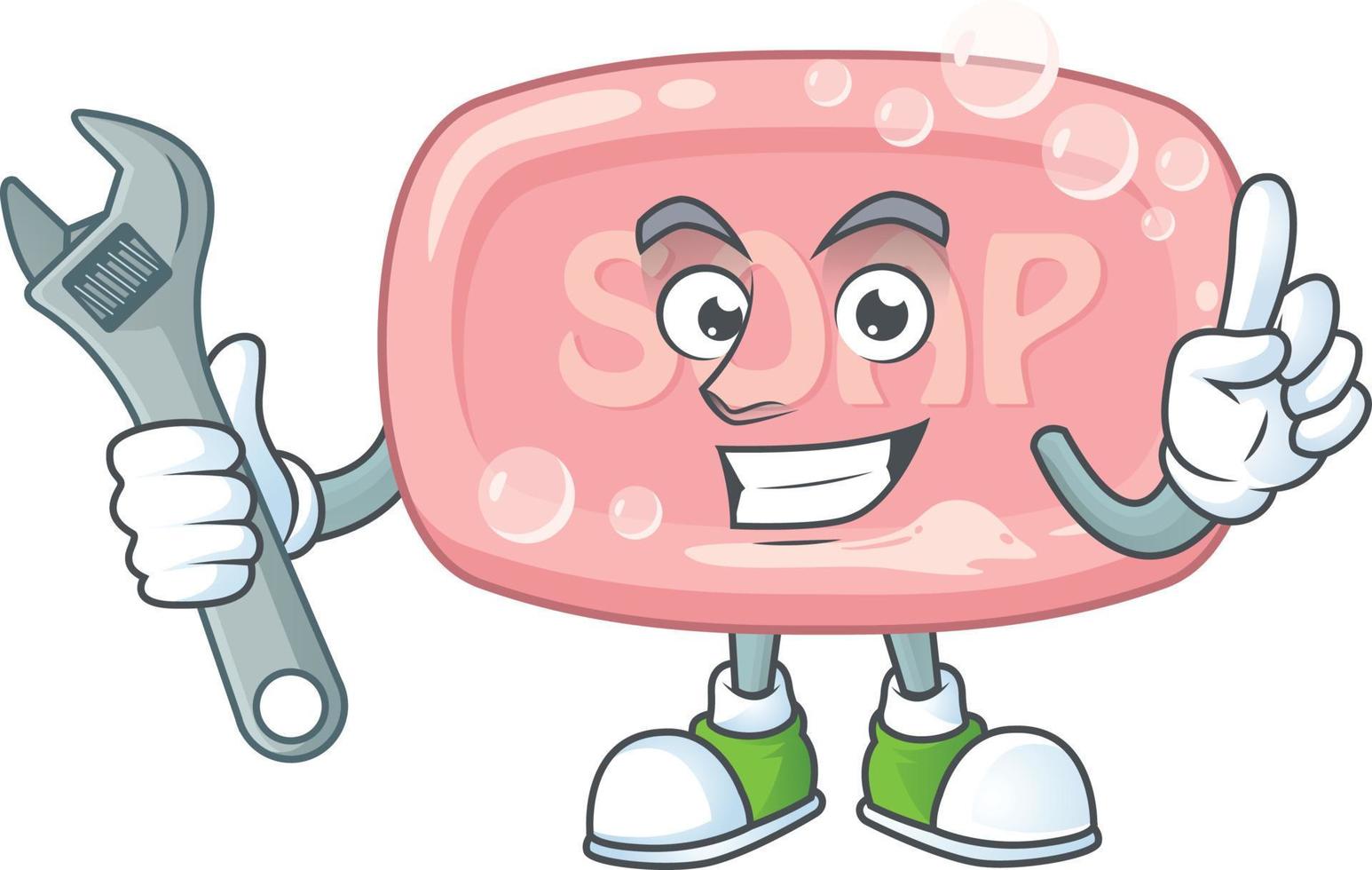 Pink soap Cartoon character vector