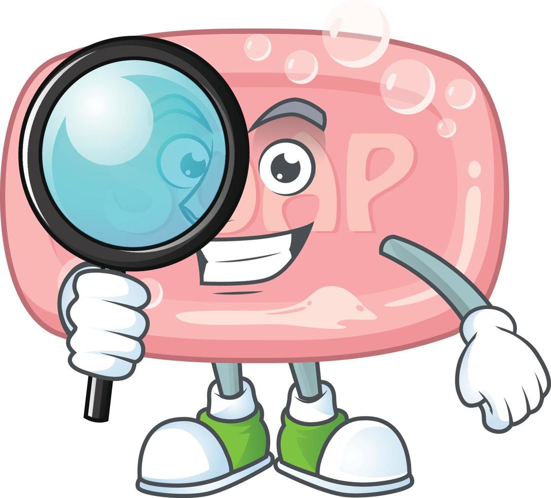 Pink soap Cartoon character vector