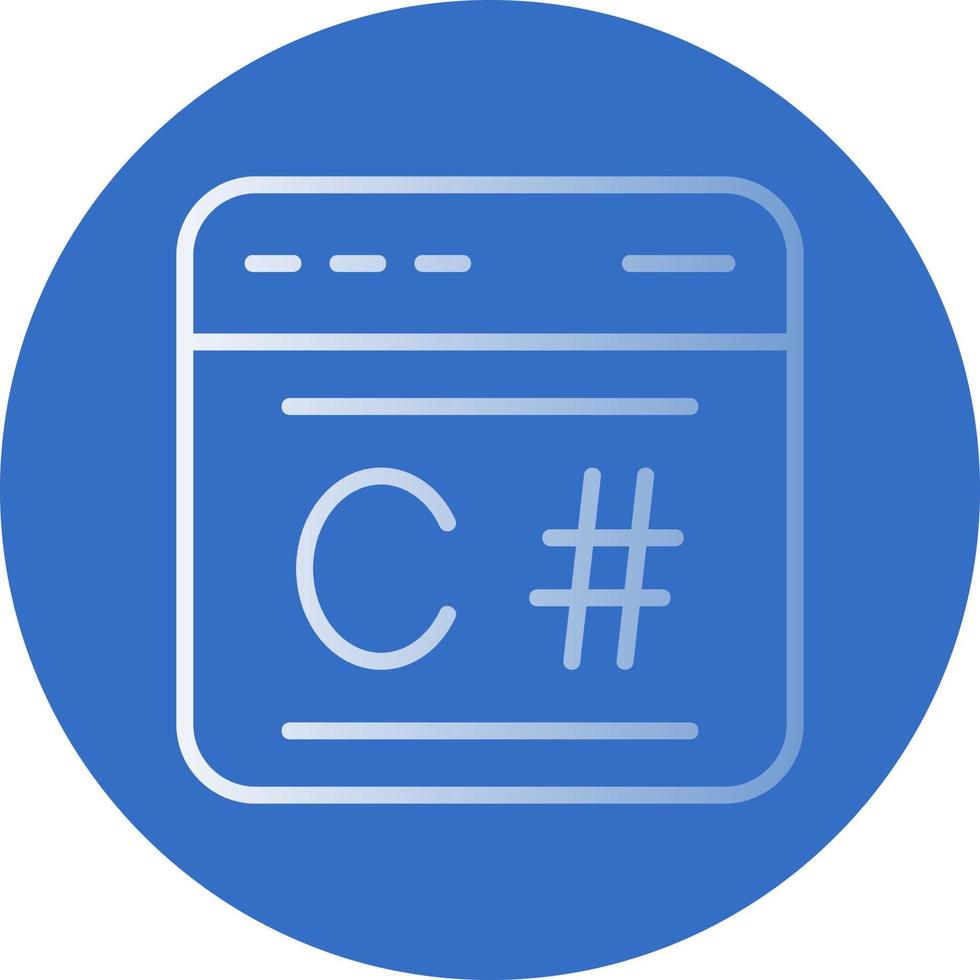 C Sharp Vector Icon Design