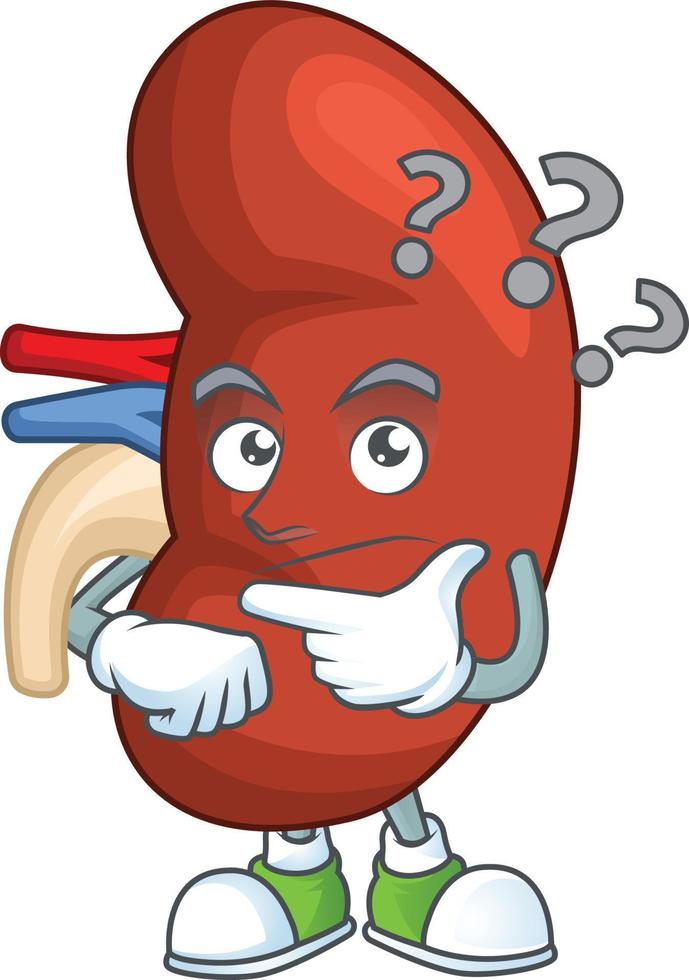 Right human kidney Cartoon character vector