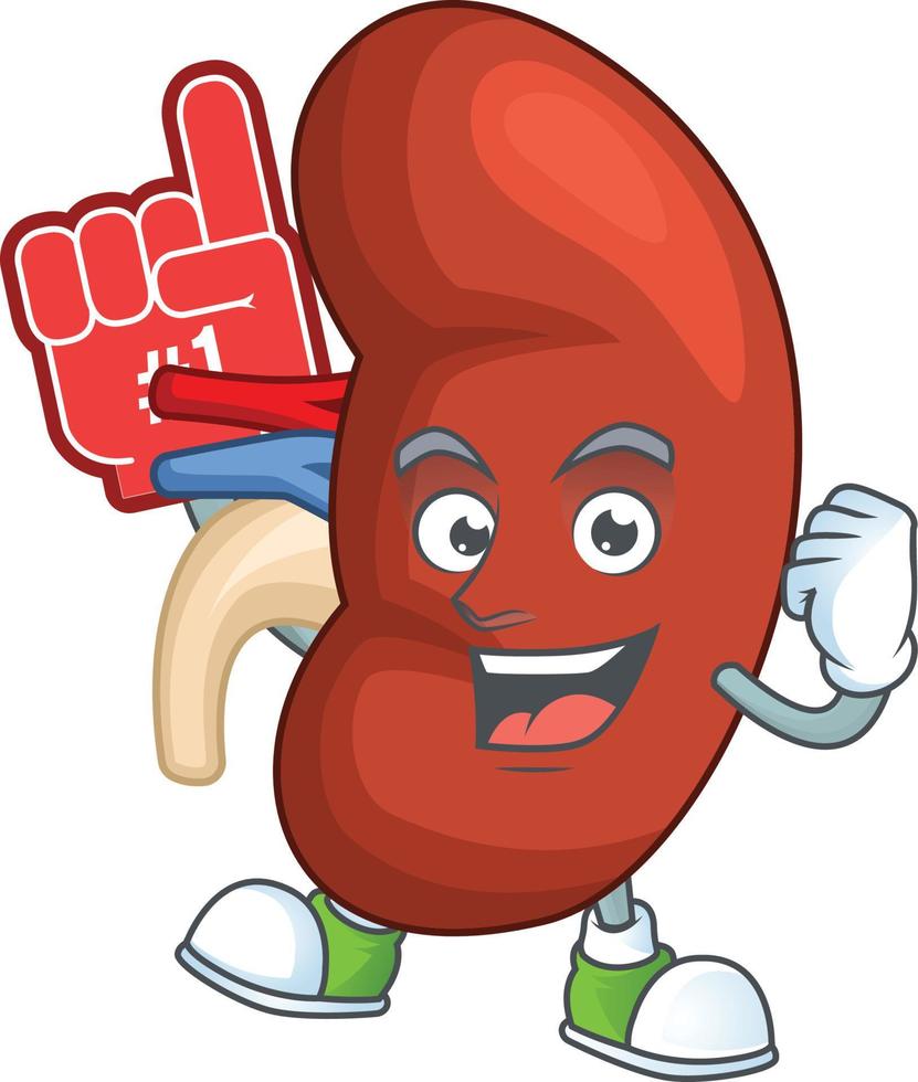 Right human kidney Cartoon character vector