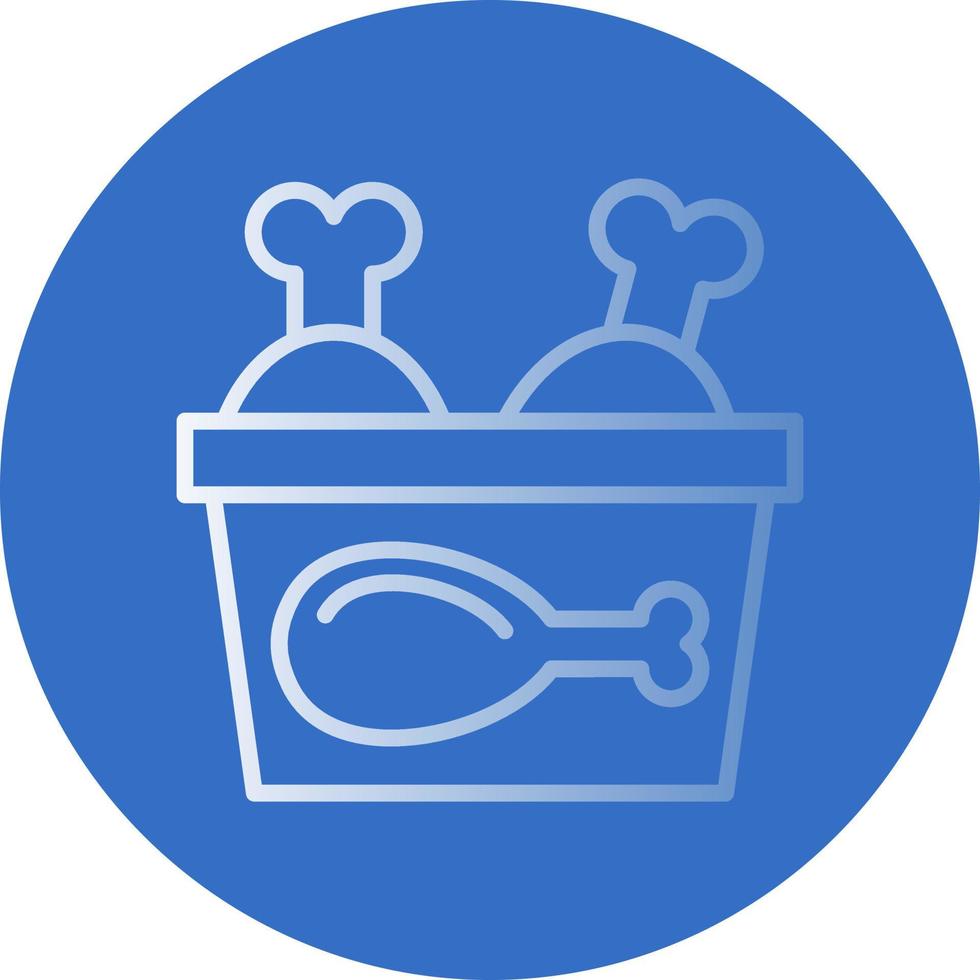 Chicken Bucket Vector Icon Design