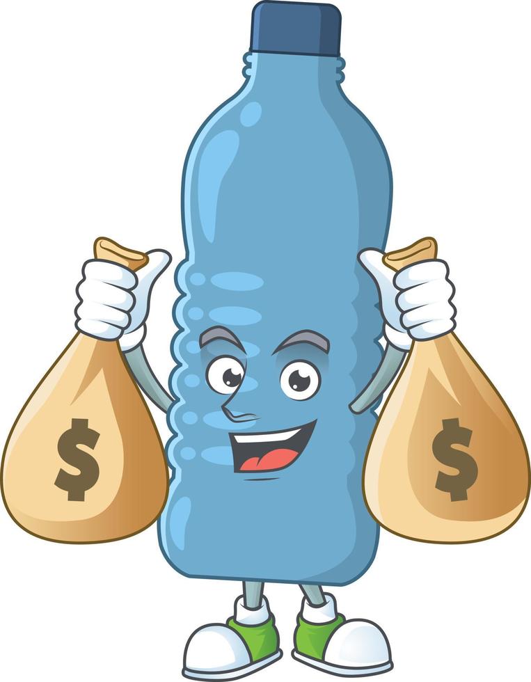 Mineral bottle Cartoon character vector