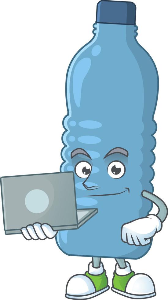 Mineral bottle Cartoon character vector