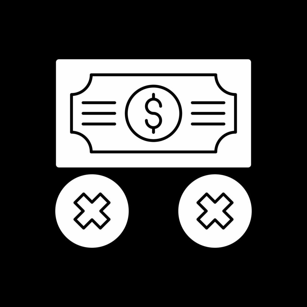 sin diseño de icono de vector de dinero