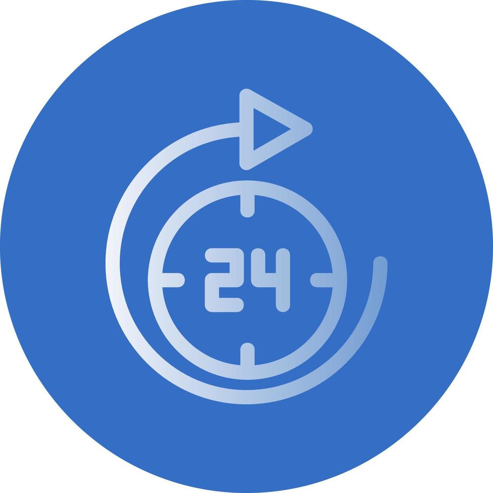24 Hours Vector Icon Design