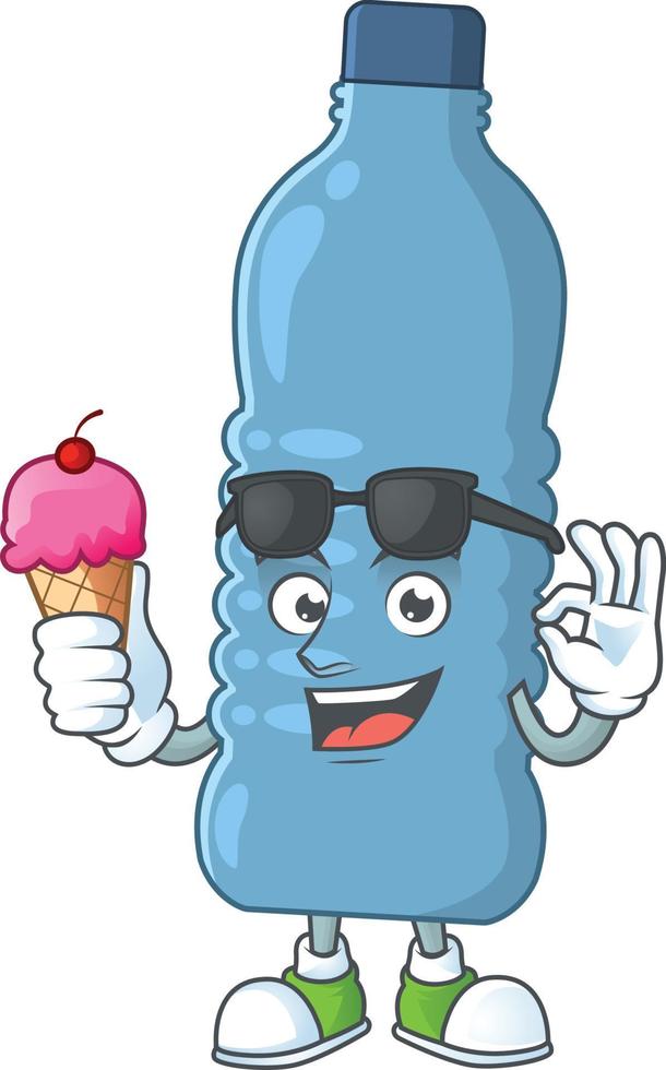 Mineral bottle Cartoon character vector