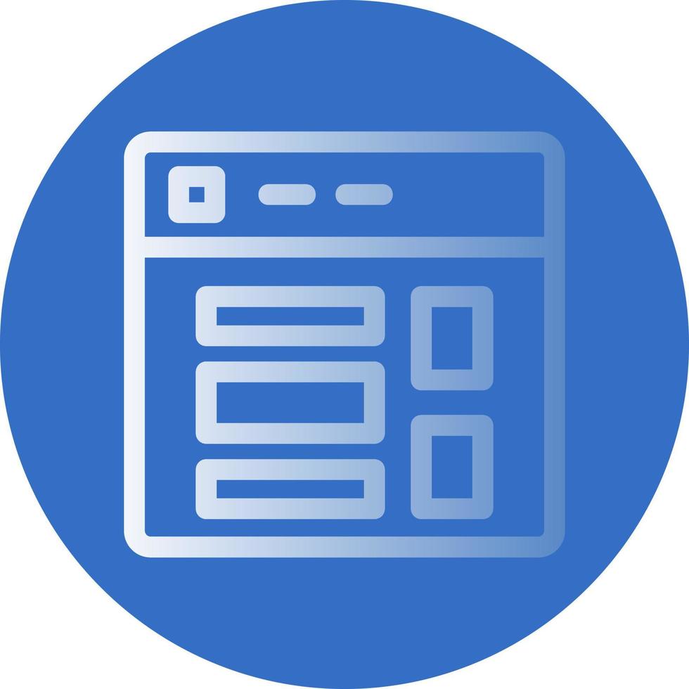 Website Layout Vector Icon Design